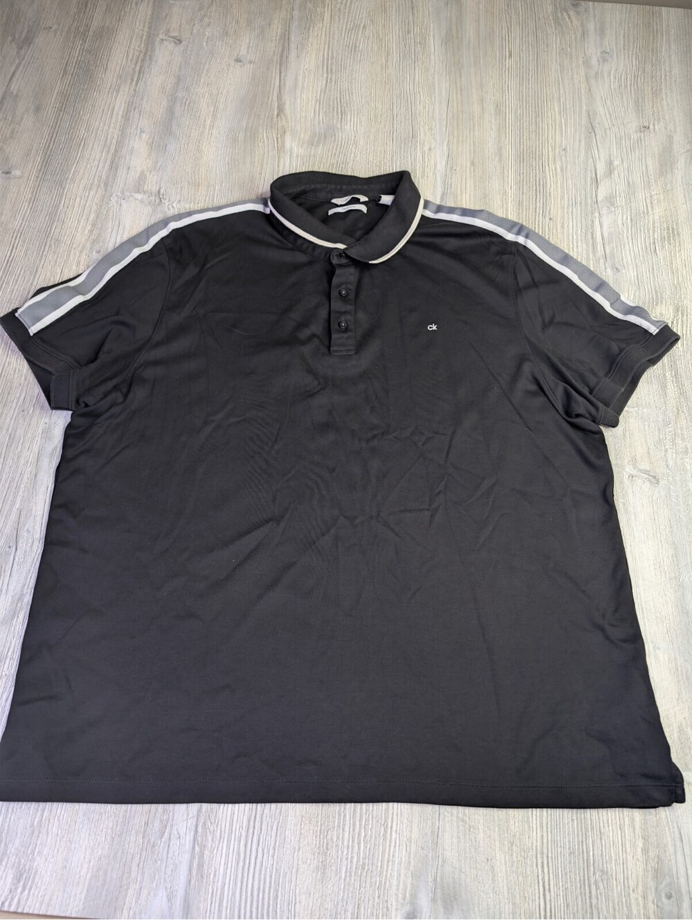Calvin Klein Men's Black Polo Shirt XXL
